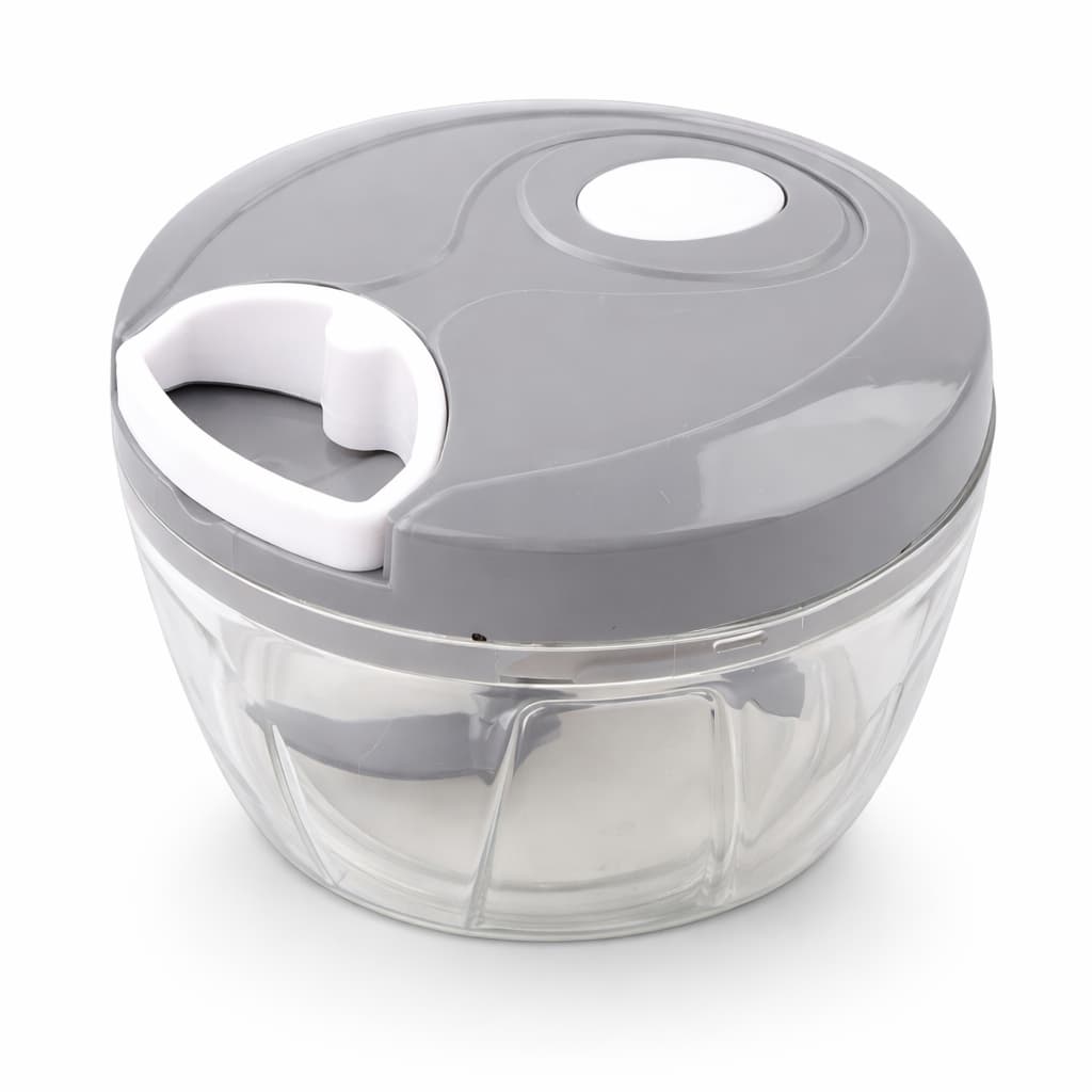 Mini Triturador Processador Manual 500ml Carne Alho Cebola Temperos Plástico Cor Sortida