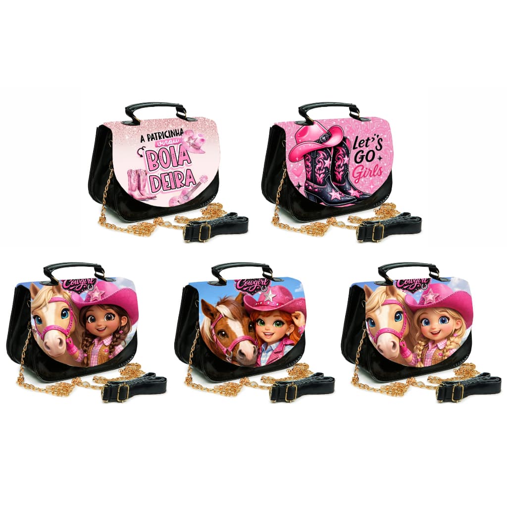 Bolsa Luxo Ana Castela Vaqueira Patricinha Boiadeira / Escolha sua Estampa:
