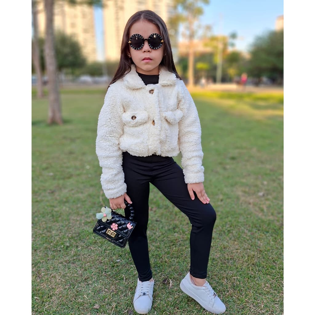 Jaqueta casaco teddy infantil juvenil