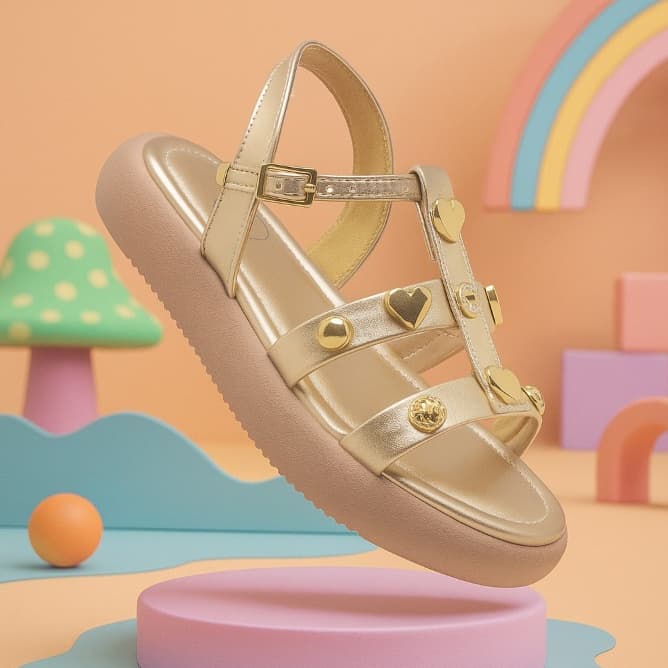 Sandália Infantil Confortável e Estilosa  Meninas F32