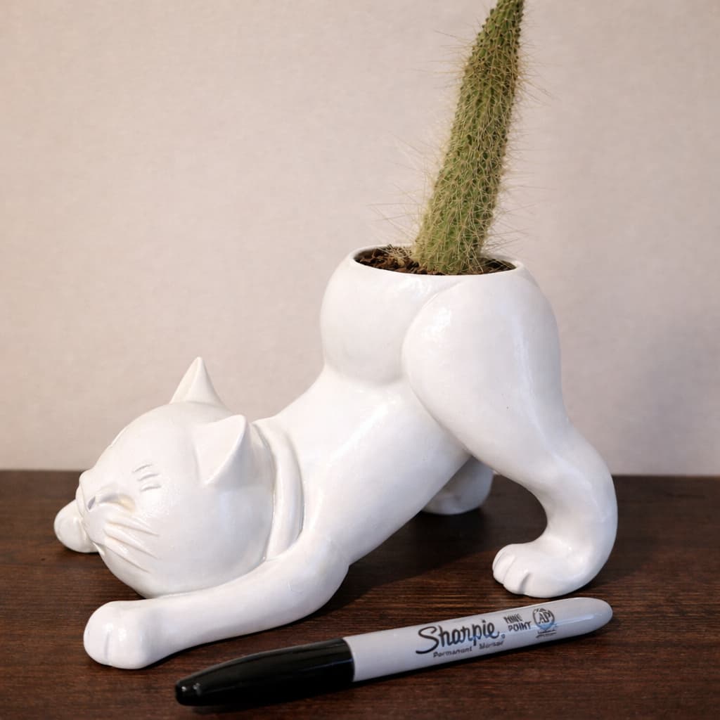 Vaso Gatinho Mini Cactos Decoração Casa Durável Resistente Custo Benefício