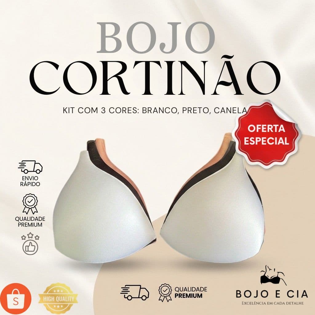 Bojo cortinão kit com 10 pares para moda fitness, modinha, praia e lingerie (6mm)