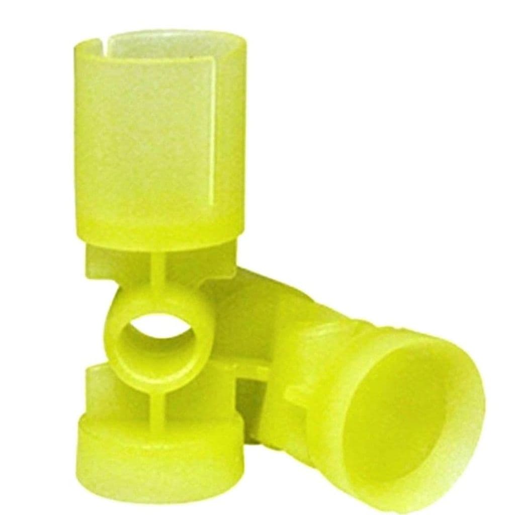 100 Buchas plásticas amarelas 18g para enchimento de tubo plástico tamanho 28