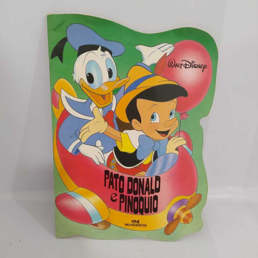 Livro Infantil pato Donald e Pinóquio - Walt Disney