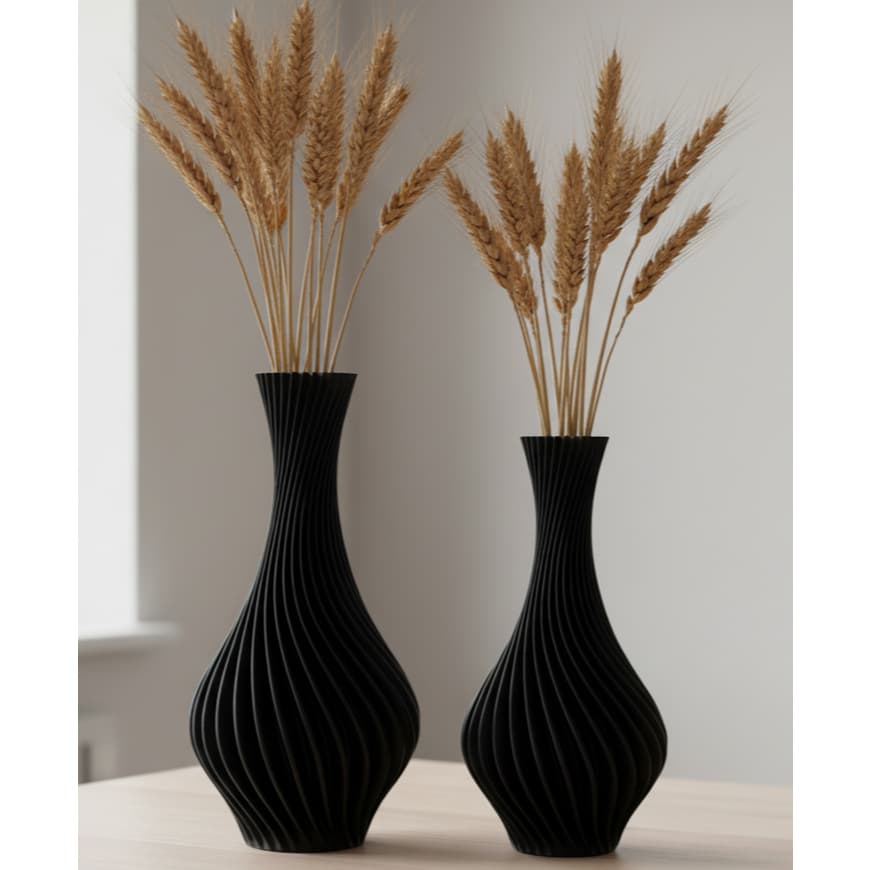 Vaso Decorativo Espiral Moderno | Decoração Sala Quarto Escritório | 1 ou 2 Peças | Mais Vendido