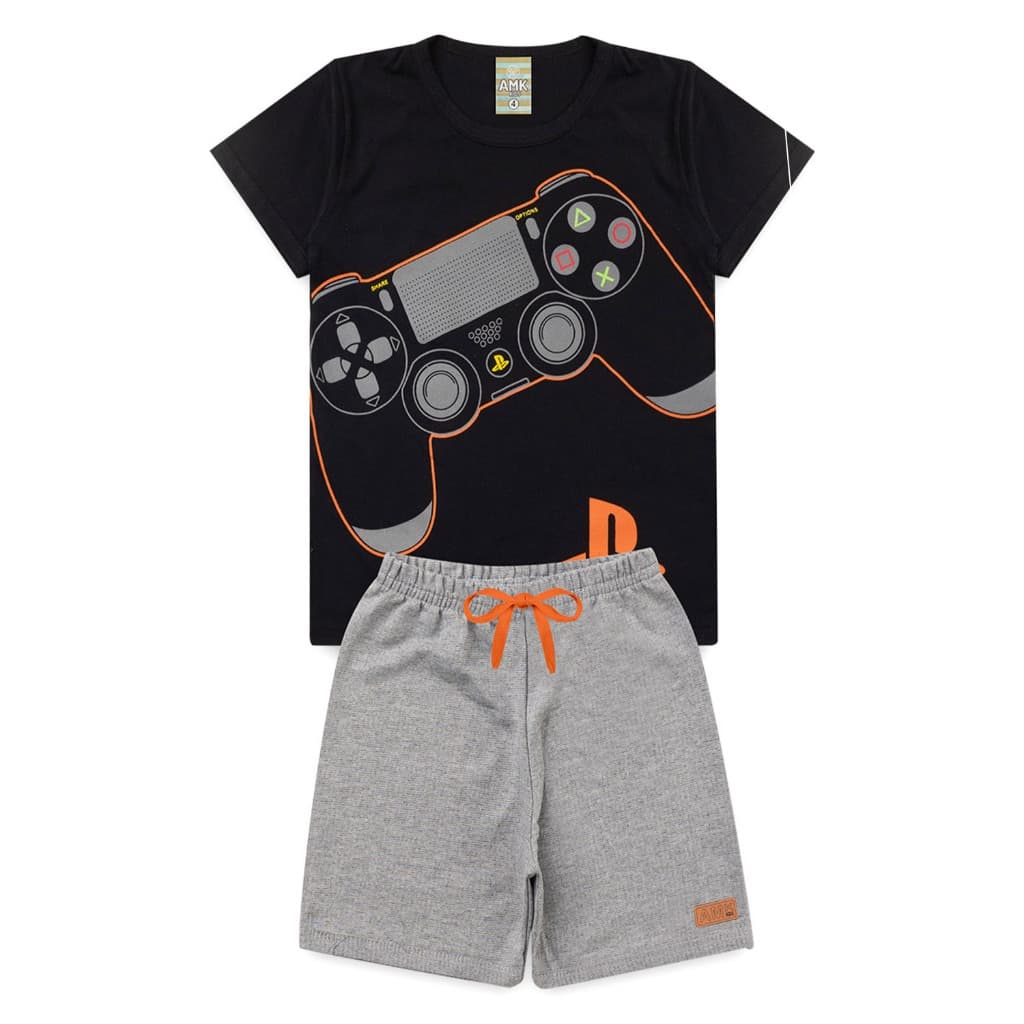 Conjunto Infantil Menino Verão Premium  Camiseta E Bermuda l08