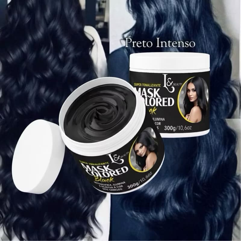 Tonalizante Preto Intenso - S/ Amônia - Resultado 100% Natural L&Beauty 300g