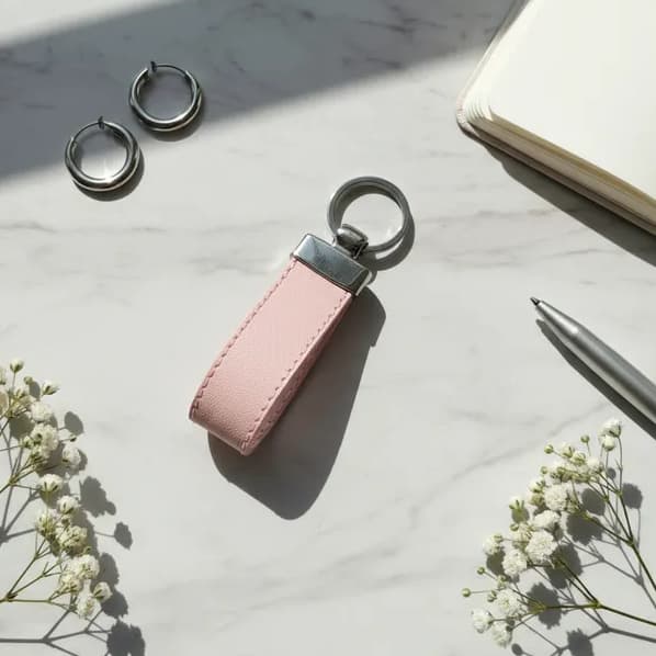 Chaveiro Couro Argola Italiana Metal de qualidade