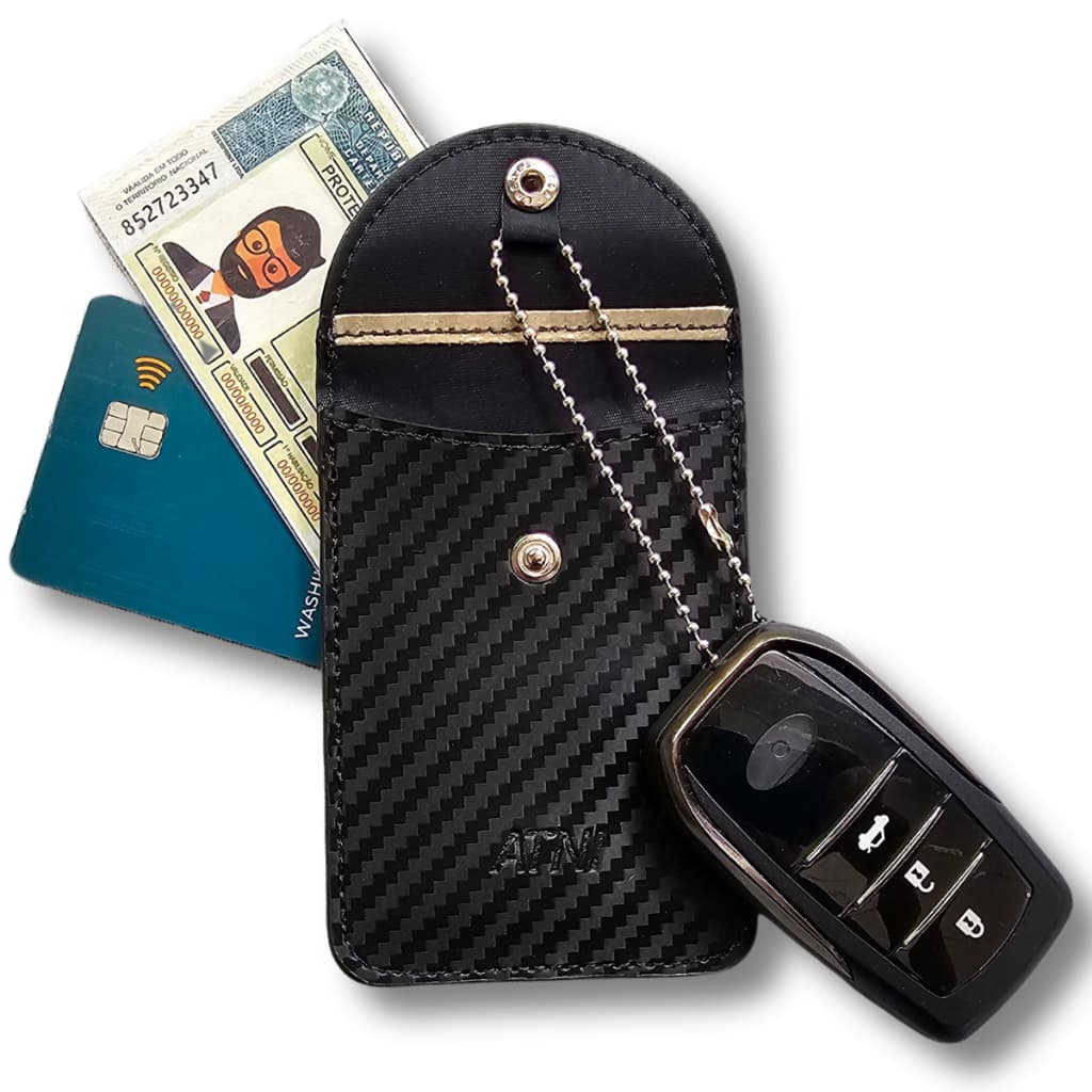 Mini Bolsa Chave Carteira Bloqueia o Sinal Carro RFID Faraday Atni Estojo Protection Antifurto