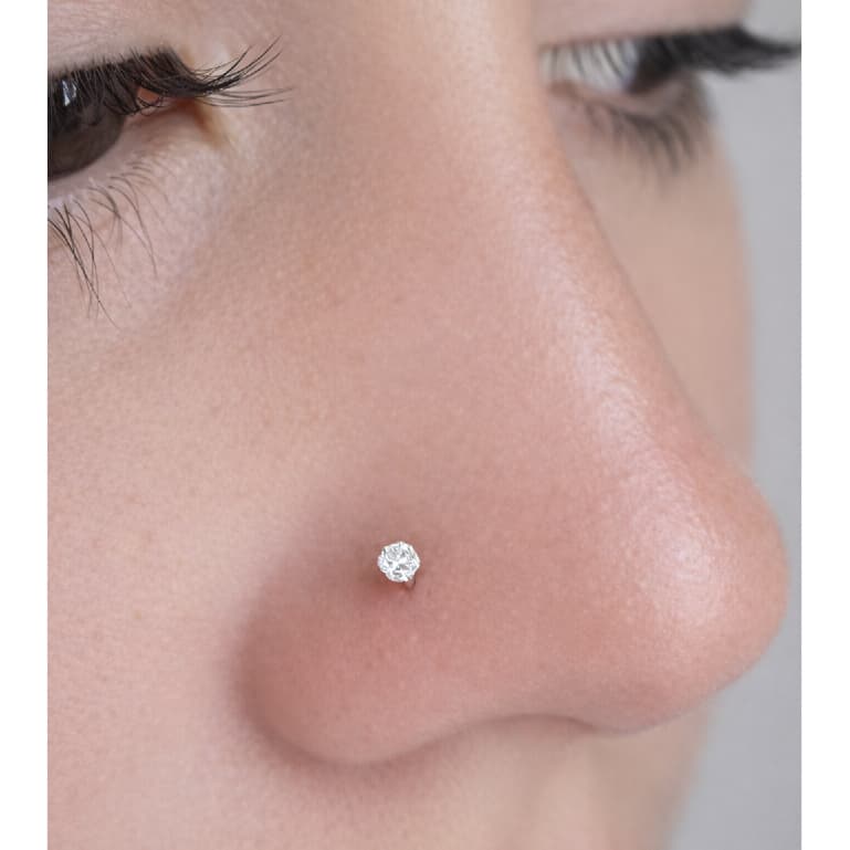 Piercing Ponto de Luz Nariz Nostril Prata 925 Legítima