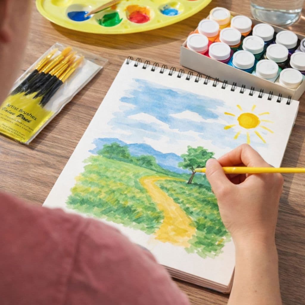 Kit de Pintura Artística Premium Sketchbook– Completo para Criatividade e Técnica