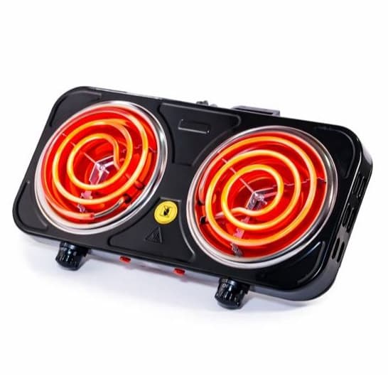 Fogão Cooktop Fogareiro Elétrico 2 Bocas 2500W, Portátil 110 E 220v