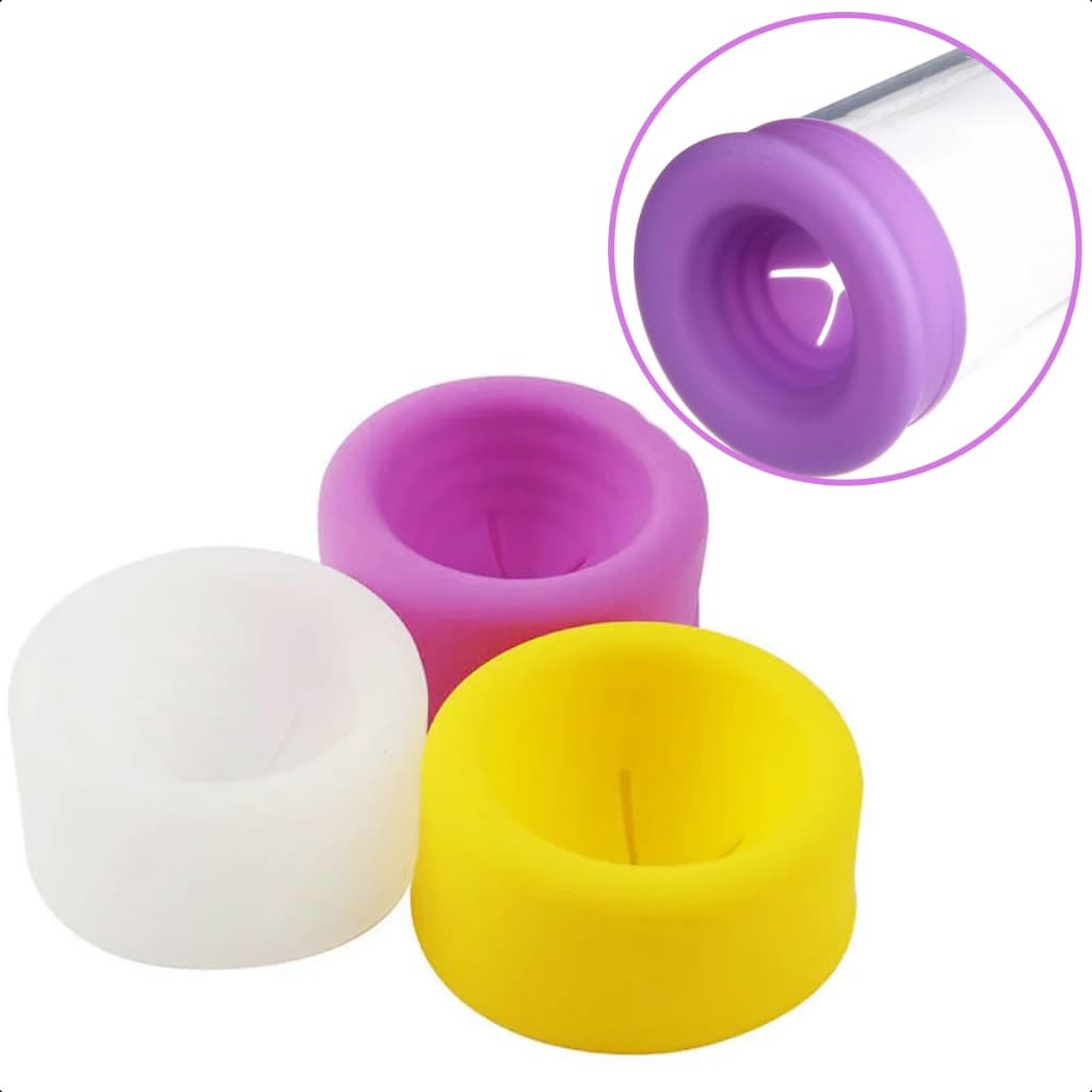 Kit 3 Anéis De Vedação P M G Reposição Para Bomba Peniana Masculina Manual Elétrica Anel Pênis