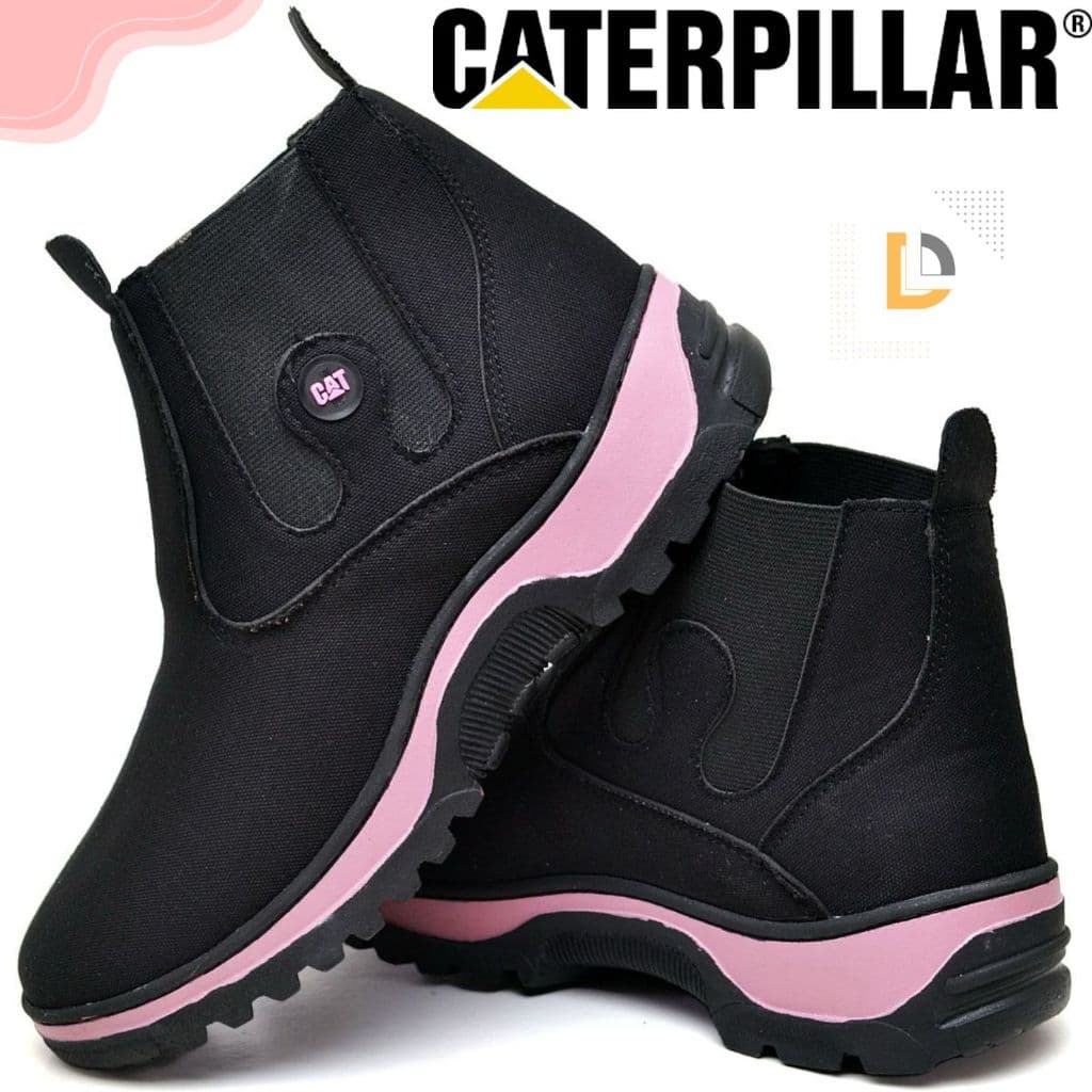 Coturno Feminina Bota CAT Estilo Texana Calce Facil