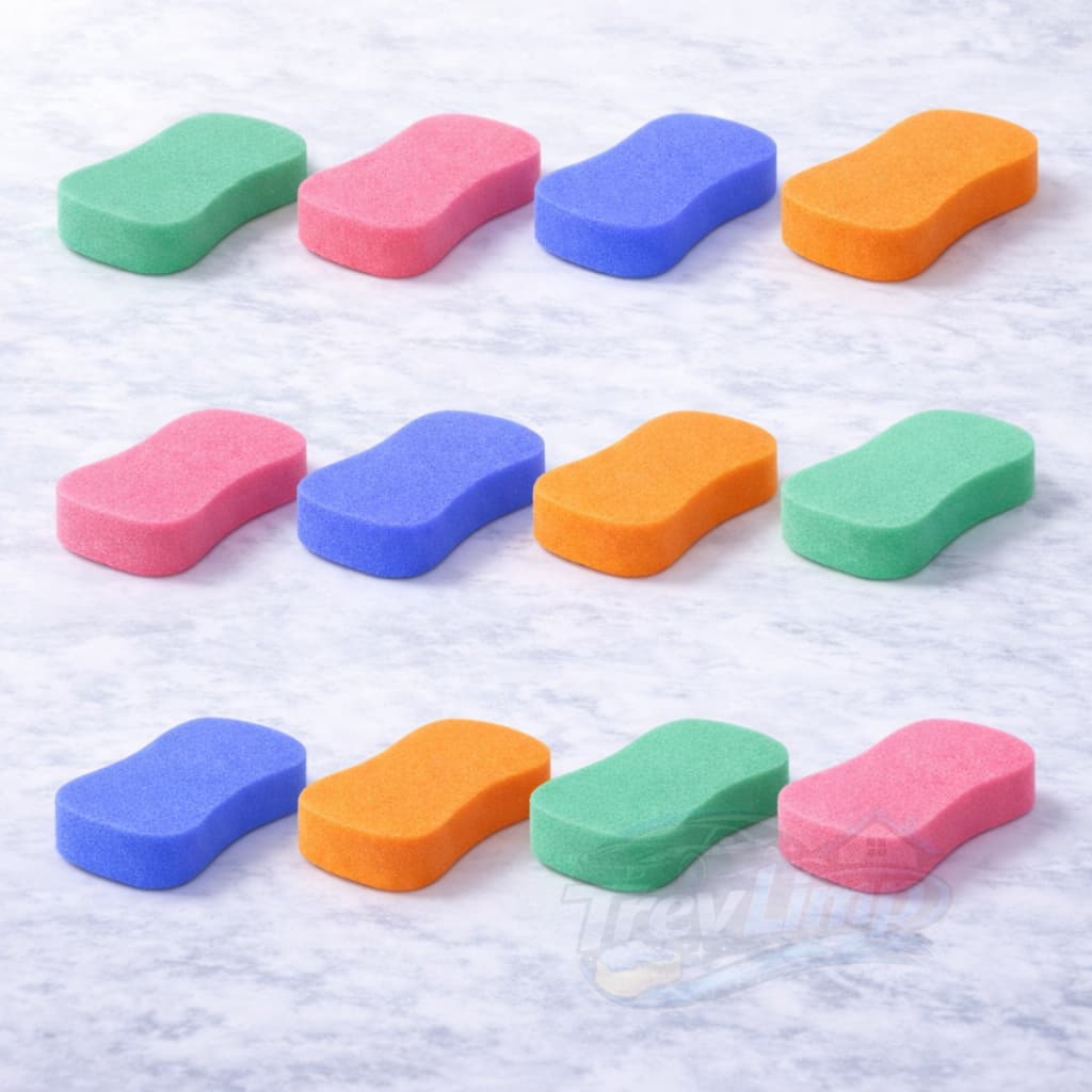 Esponja Corporal para Banho Super Macia | Cores Variadas - 12 Unidades