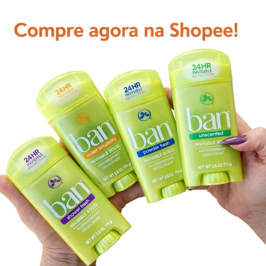 Desodorante Ban Sweet Simplicity Invisible Sólido 73g Original