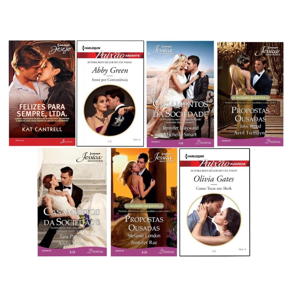 Kit Com 7 Livros Romance Harlequin Special Paixão Jessica (novo)