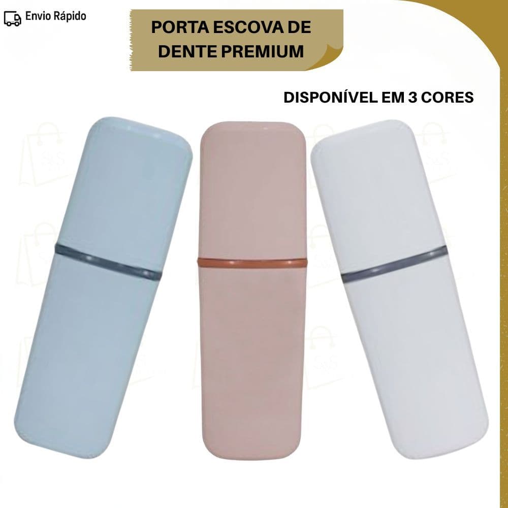 Estojo Porta Escova de Dente Portátil Ideal para Banheiro e Viagem Premium