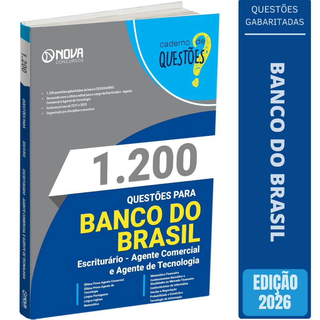 Apostila Caderno de Testes Banco do Brasil - Gabaritadas