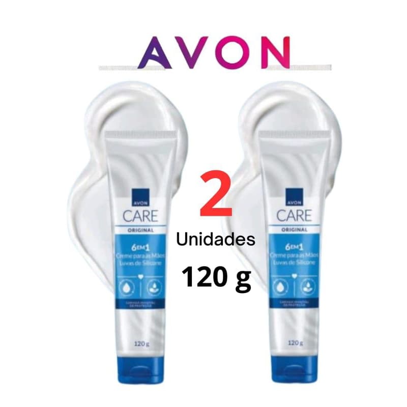 Kit 2 Luvas de Silicone Avon Creme de mãos 120g