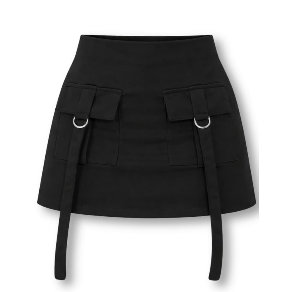 Short Saia Cargo e Fivela Cintura Alta e Modela Moda Balada Gringa Plus Size