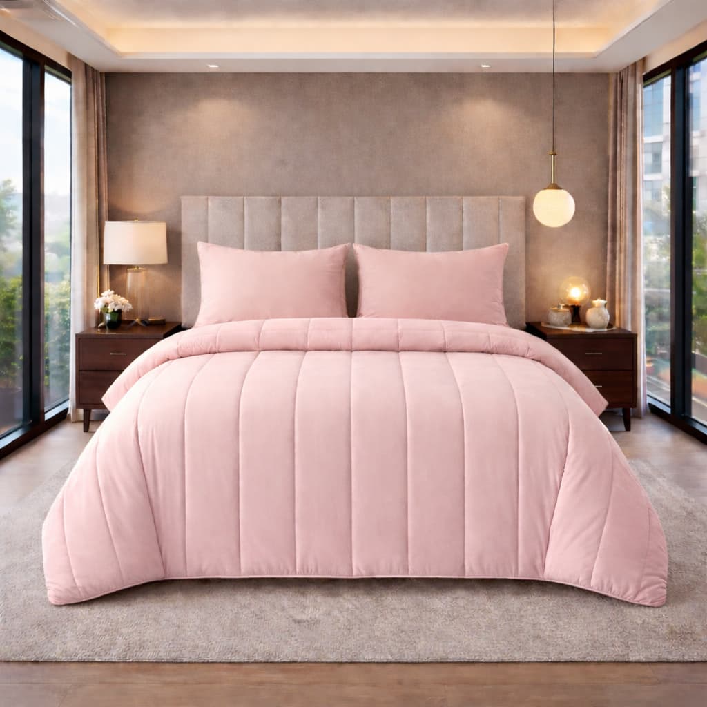 Cobre Leito Liso Matelado Casal Leal 3 Peças