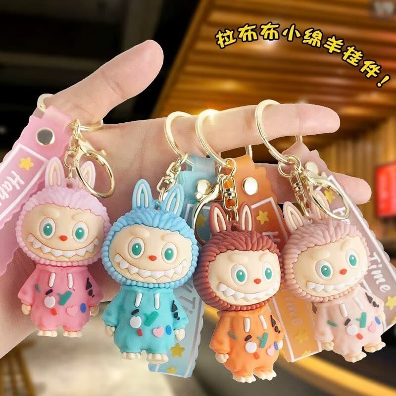 KIT 3/6/12unidades Chaveiro de Pelúcia Labu - Personagens Fofos Acessório Decorativo e Colecionável