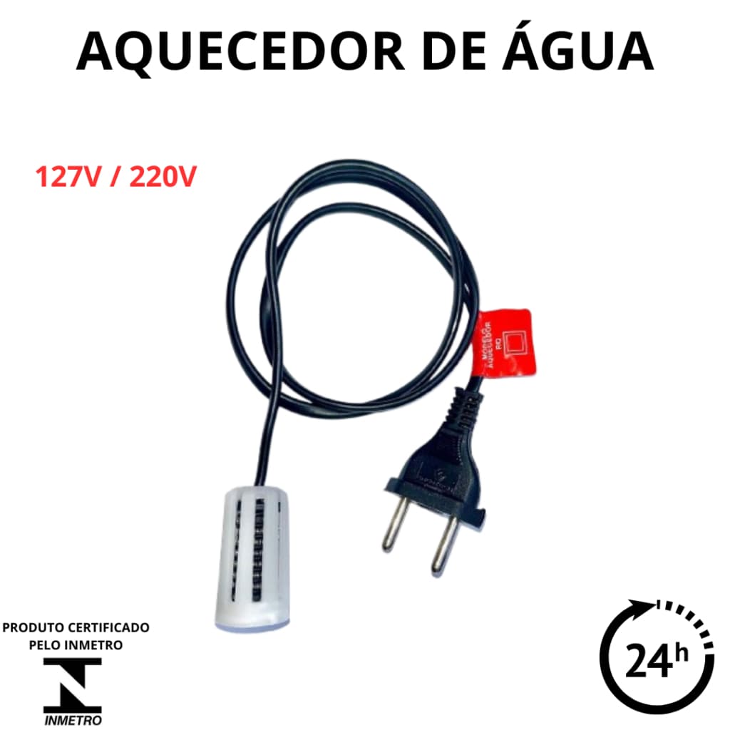 Ebulidor Elétrico Rabo Quente Mergulho Portátil Ferve Água Rápido 770W 127V ou 830W 220V Aquecedor de Imersão