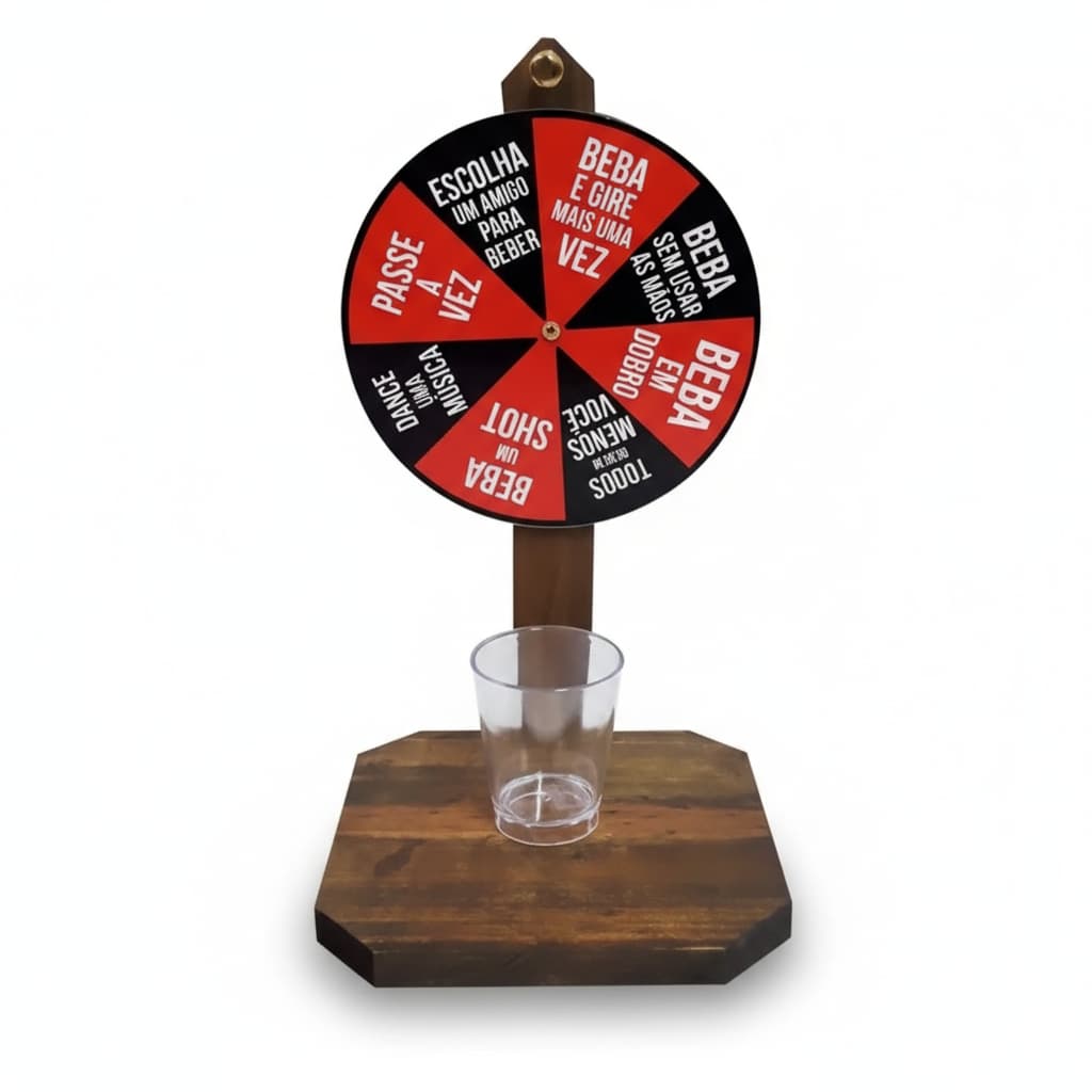 Roleta de Shot Jogo de Bebida Tequila Copo De Acrilico Incluso Diversao Amigos Adega Desafios