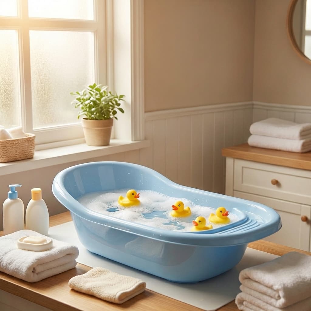 Banheira Adoleta 20L Azul c/ Escoamento e Saboneteira – Conforto e Segurança