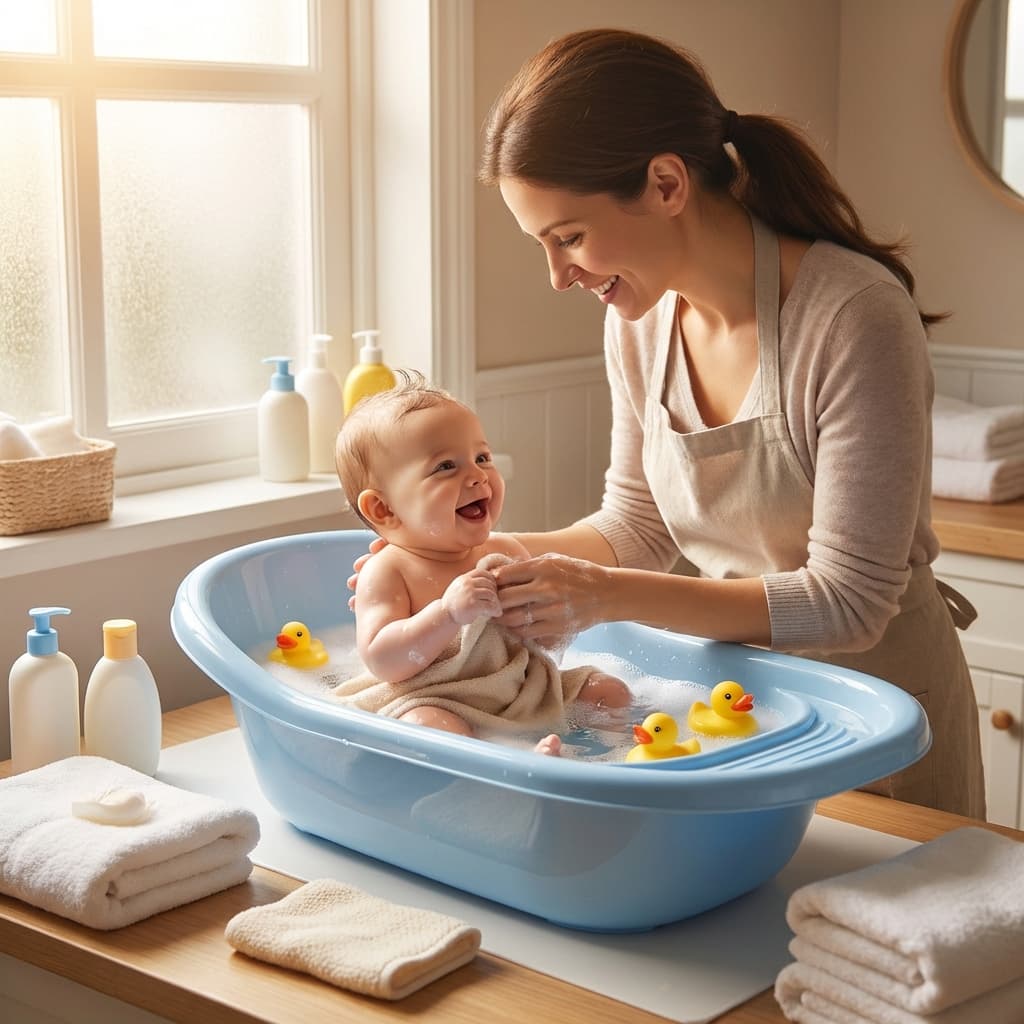 Banheira Bebê Adoleta 20L com Válvula + Saboneteira Azul Rosa Segura e Prática