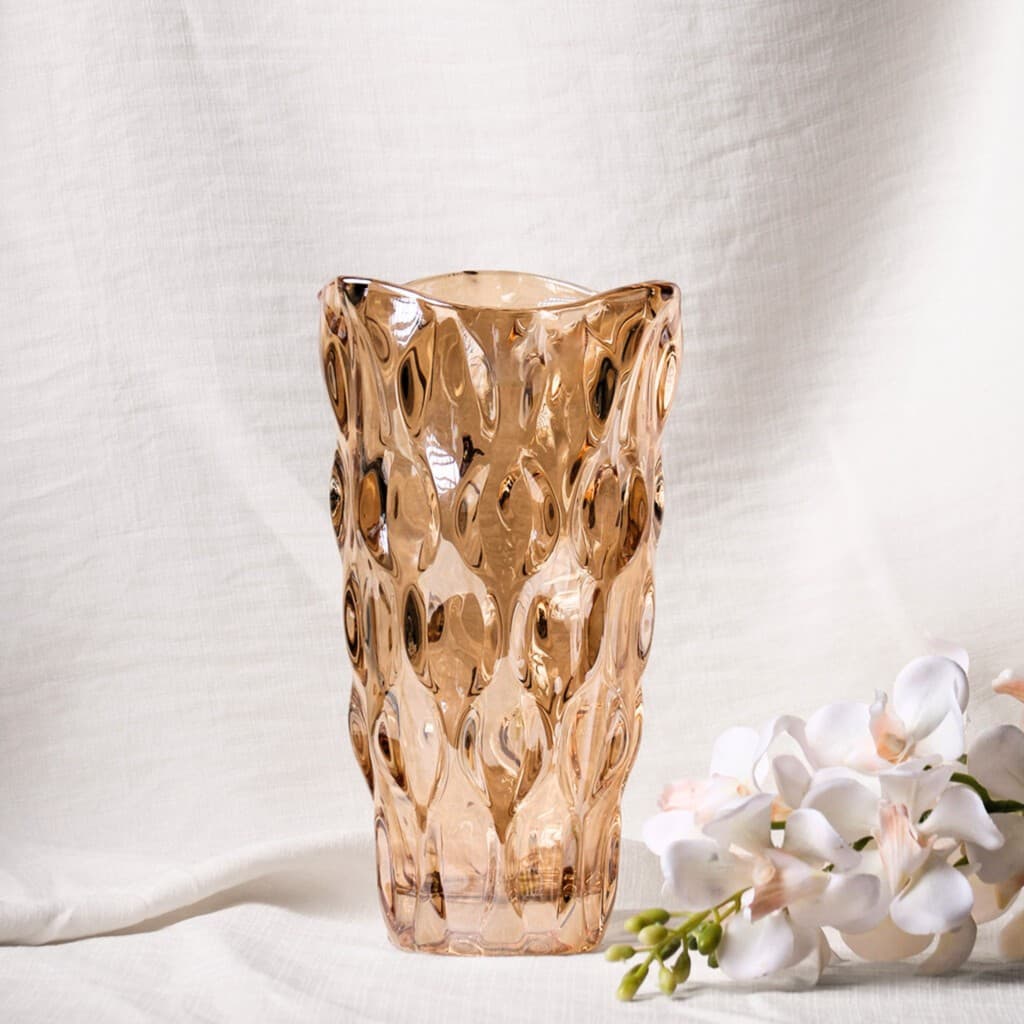 Vaso Halley Vidro Ambâr ou Transparente 1 Litro Decorativo para Flores e Mesa Posta ENVIO IMEDIATO