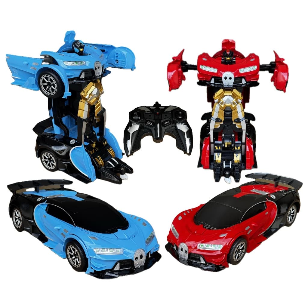 Carro Deformers com Controle Remoto RECARREGAVEL transforma em Robo Luzes CarroTransformers
