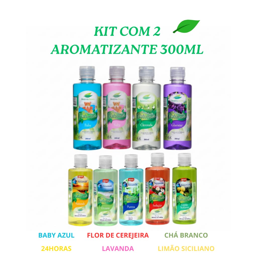 Kit 2 Aromatizante de Ambientes Ultra Concentrado 300ml - Amazônia Aromas