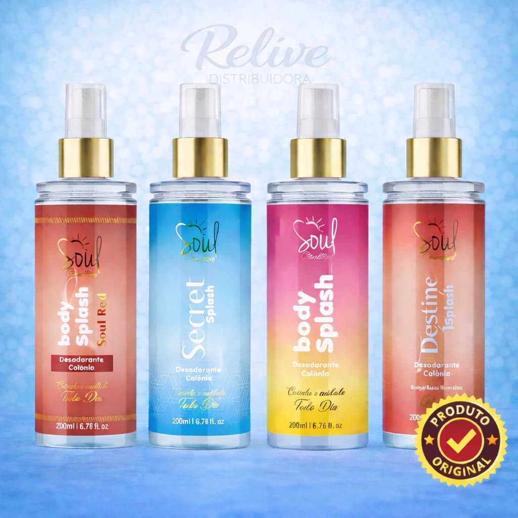 Body Splash SOUL TRADICIONAL FEMININO 200ml - Perfume Colonia Desodorante Corporal - Alta Fixação
