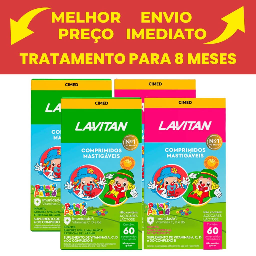 Kit Lavitan Patati Patata Mix de Frutas+patati Patata Tutti-frutti 2x60caps
