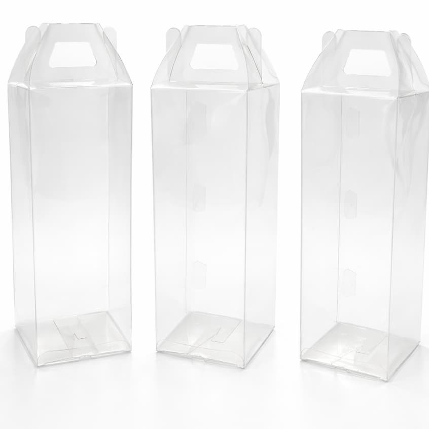 10 Caixas maleta acetato transparente (8x8x21cm) Lembrancinha aniversário, aromatizador,  sabonete.