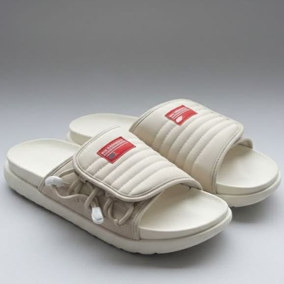 Chinelo Nuvem Sandália Slide Asuna 2.0 Masculina Preta e Branca Conforto Moda Verão - Envio Imediato