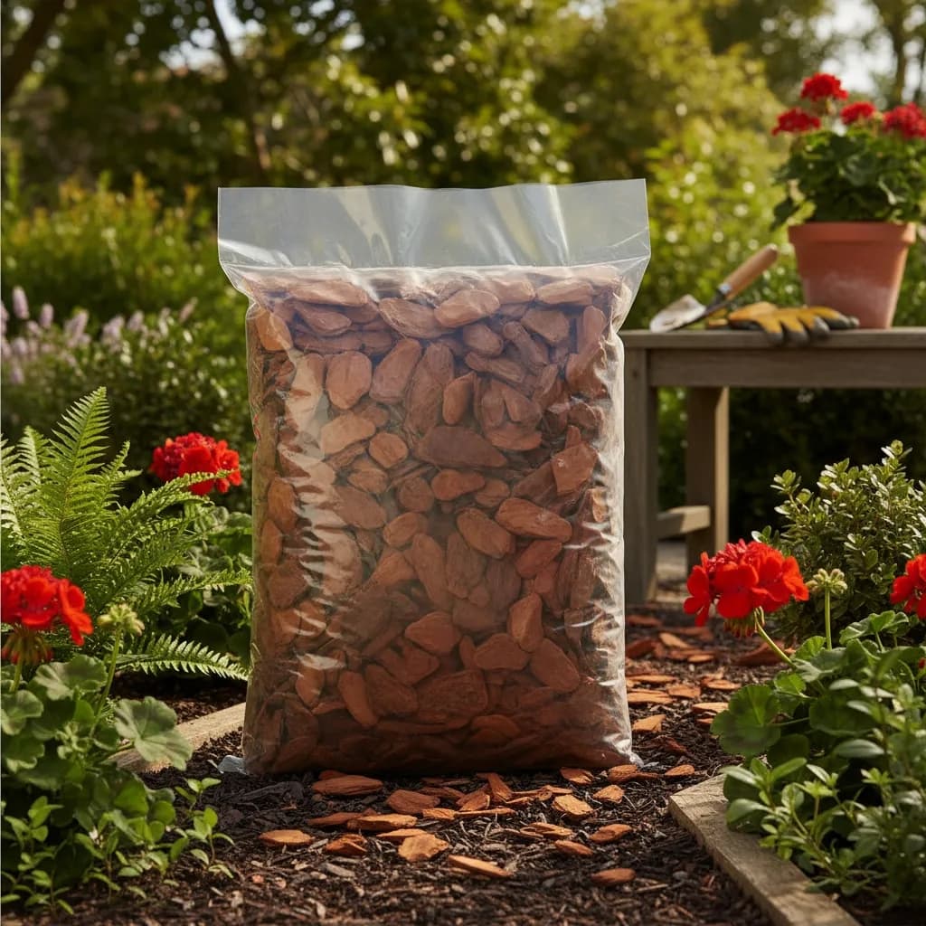 Casca De Pinus Polida Média 7 Litros 1,5kg Jardinagem Vasos