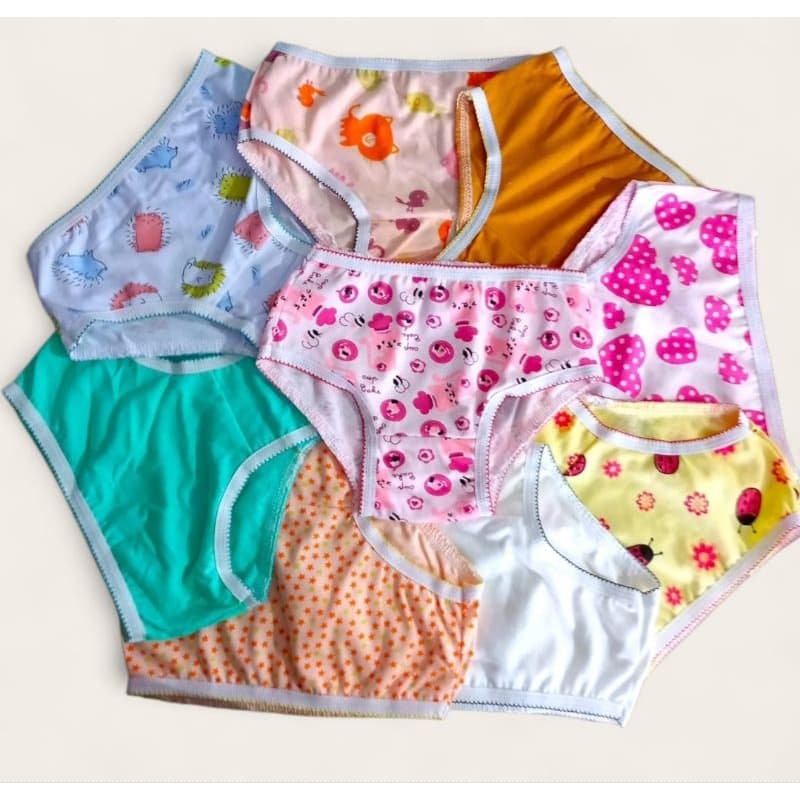 kit com 10 calcinhas infantil de algodão forradas.