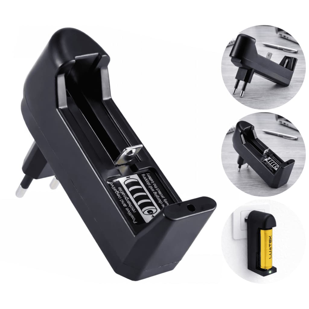 Carregador de Bateria 18650 Bivolt Lanterna Brinquedos