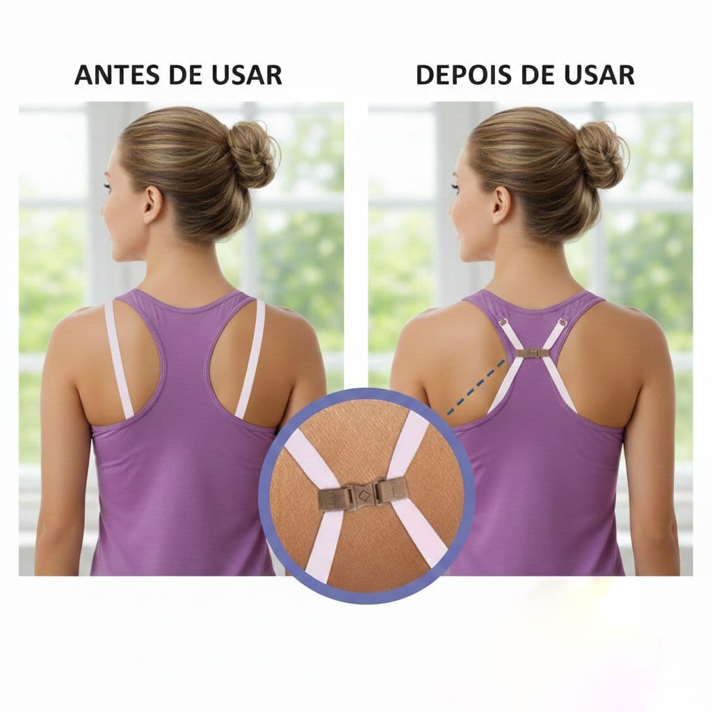 Kit 5 Conector de Alça de Sutiã Acessório Feminino Transforme o Soutien em Nadador extensor de alça