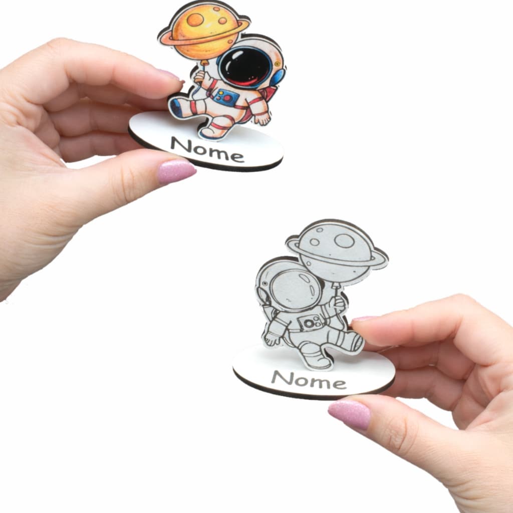 50 Und Lembrancinha Astronauta Personalizada MDF 3mm
