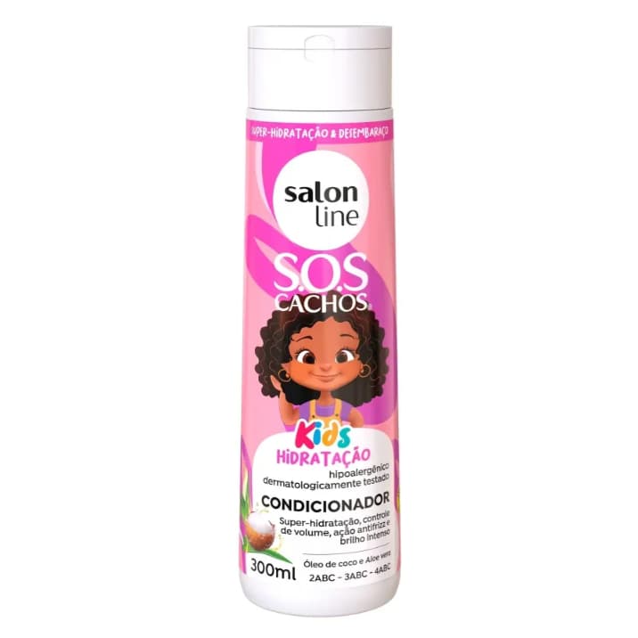 Kit 2un Condicionador SOS Cachos Kids Hidratação Salon Line