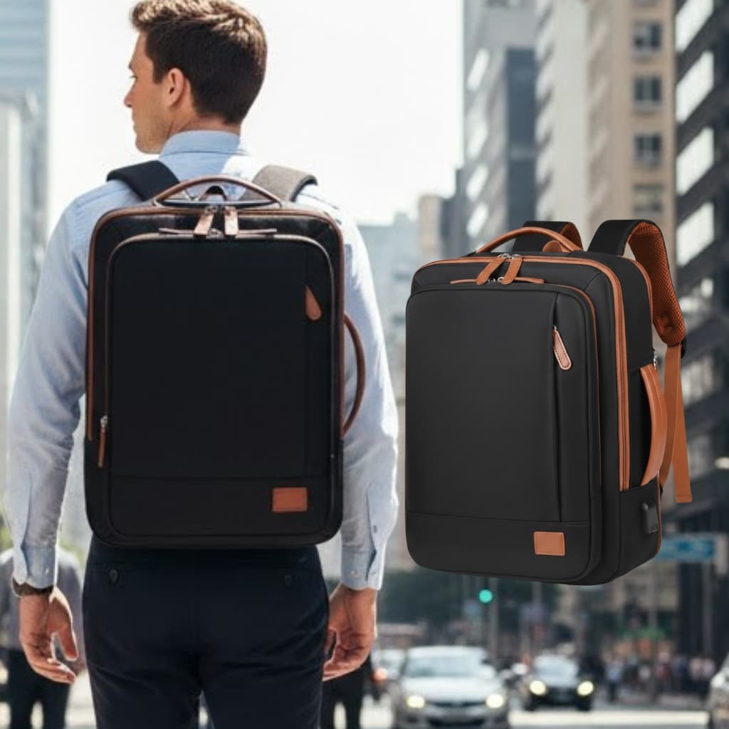 Mochila para Notebook Unissex Impermeável, Grande Capacidade e Funcional – Ideal para Viagem, Faculdade e Uso Diário