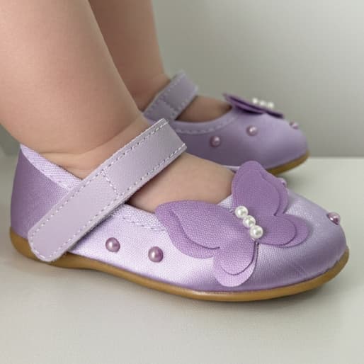 Sapatilha Jardim Encantado Borboletas Lilás Bebê Infantil Menina
