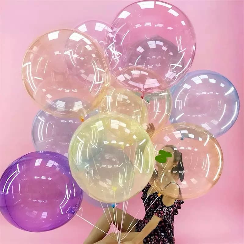 Balão Bubble 20 Polegadas 60cm Colorido Festa Decoracao aniversario enfeite surpresa novidade