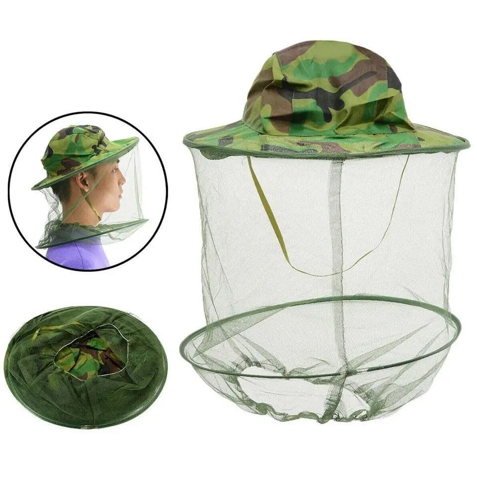 Chapéu Tela Mosquiteiro  Proteção contra  Inseto Mosquitos durante Pescaria camping atividade ao ar livre