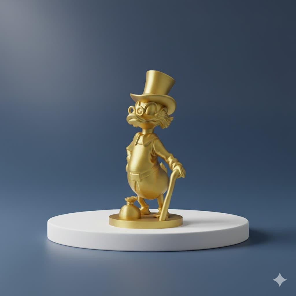 Busto Tio Patinhas 10cm | Estátua Tio Patinhas Decorativa | Boneco Tio Patinhas Colecionável | Tio Patinhas Decoração