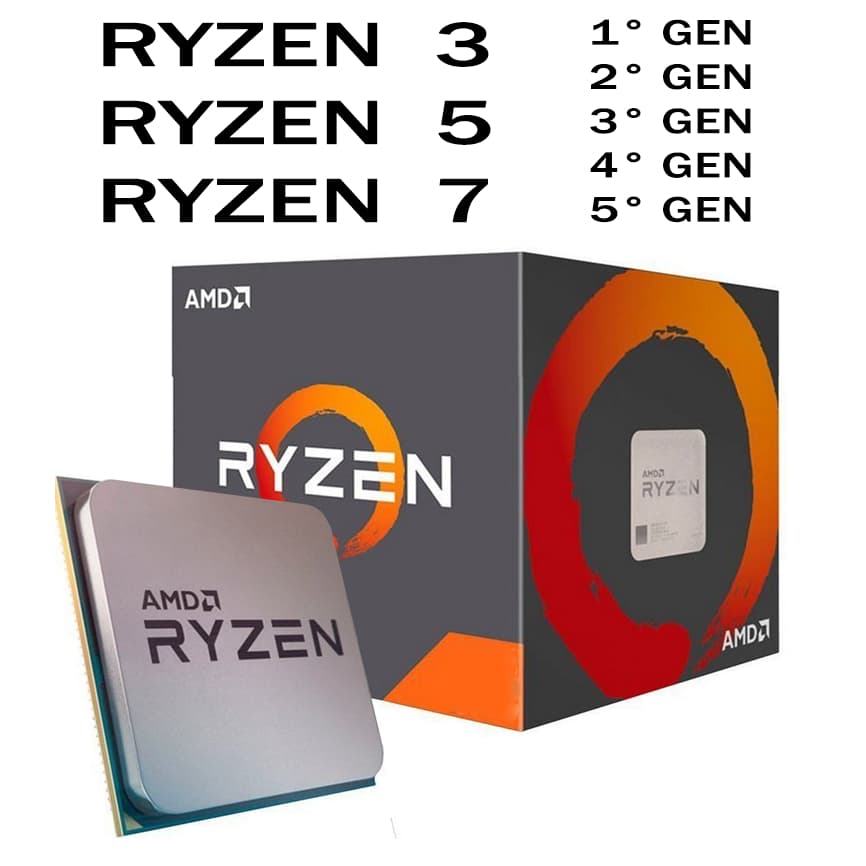 Processador Amd Ryzen 3 5 7 1500X 1600 1600X 2400G 2600 2600X 3200G 3400G 3600 5600X 1700 1700X 2700 2700X 3700X OEM Am4